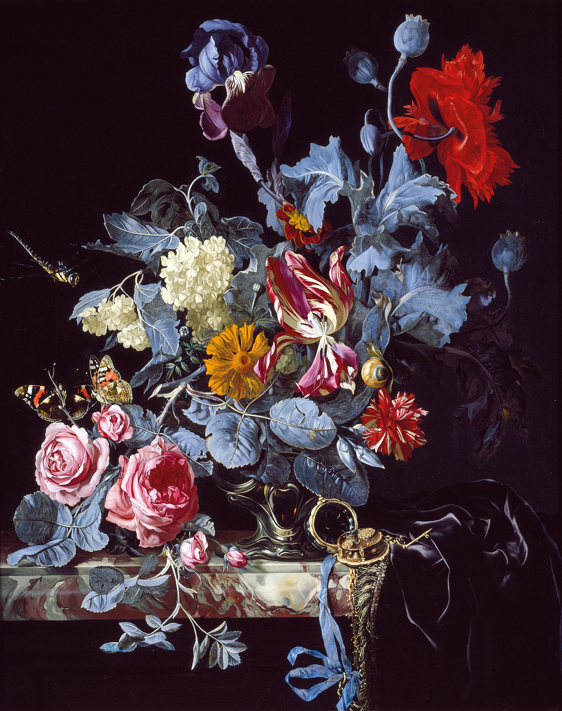 Collection of Willem van Aelst flower paintings