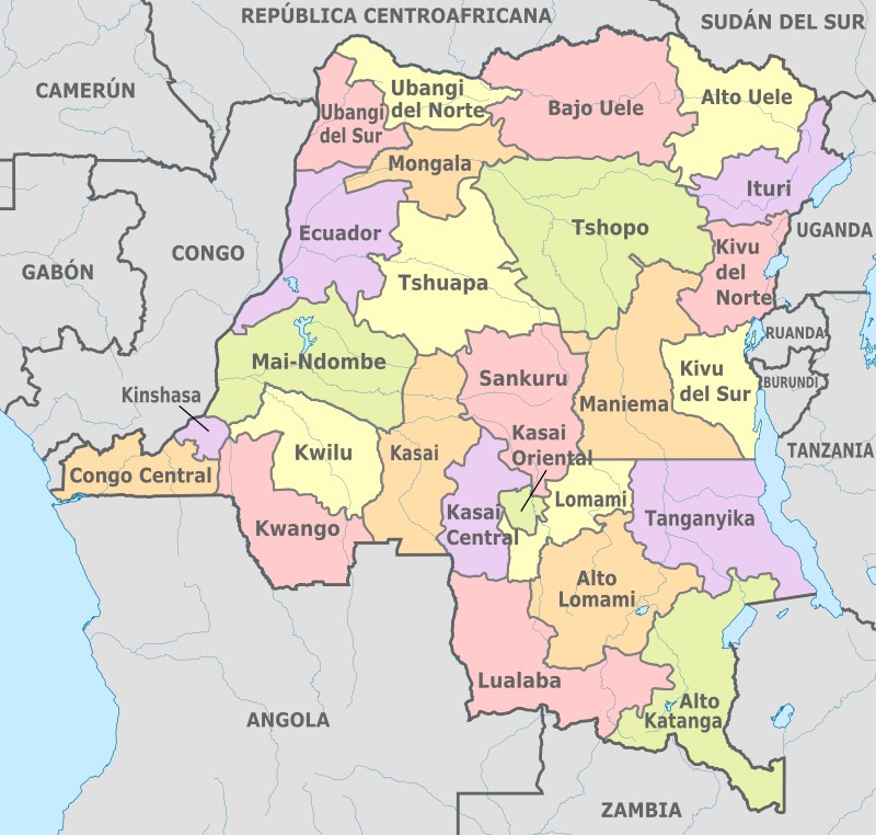 List of provinces in the Democratic Republic of Congo