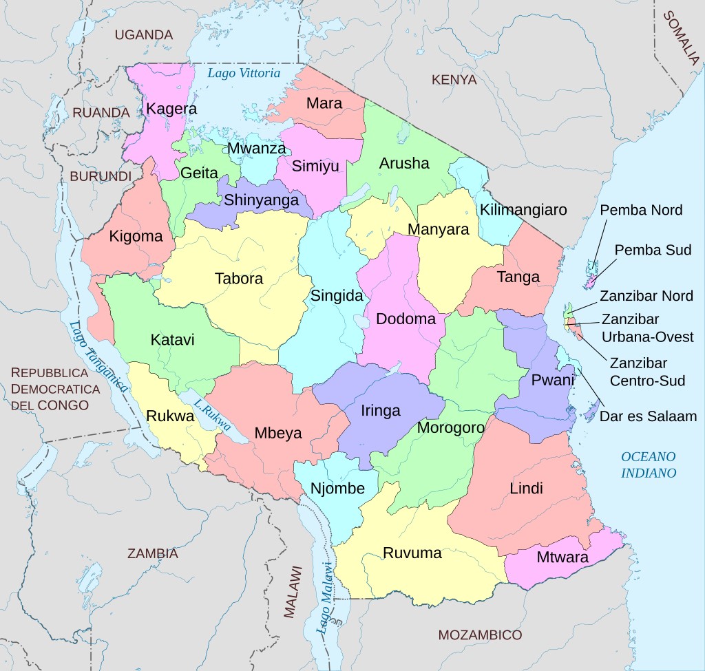 List of Tanzanian regions